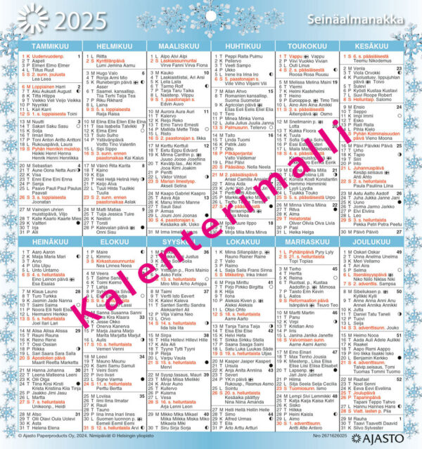 Seinäalmanakka/Väggalmanackan 2025