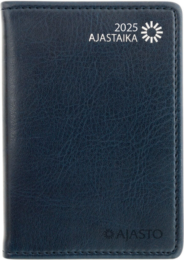 Ajastaika, tummansininen 2025 taskukalenteri