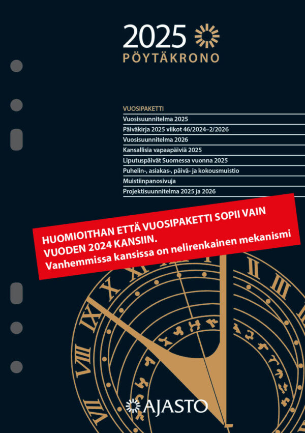 Pöytäkrono-vuosipaketti  2025